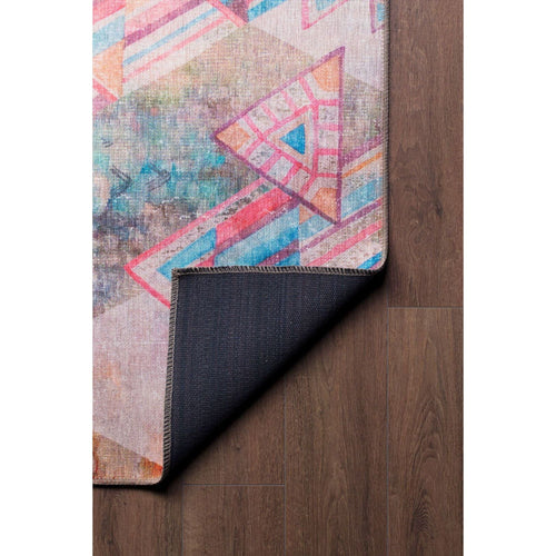 Geometric Area Rug – Washable Non Slip Cotton Multicolor Floor Rug for Living Room