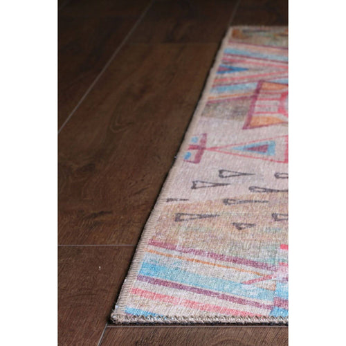 Geometric Area Rug – Washable Non Slip Cotton Multicolor Floor Rug for Living Room