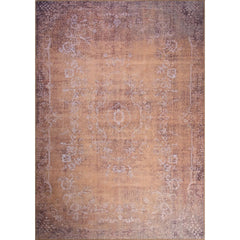 Ethnic Cotton Area Rug - Washable Non Slip Orange Decorative Floor Carpet