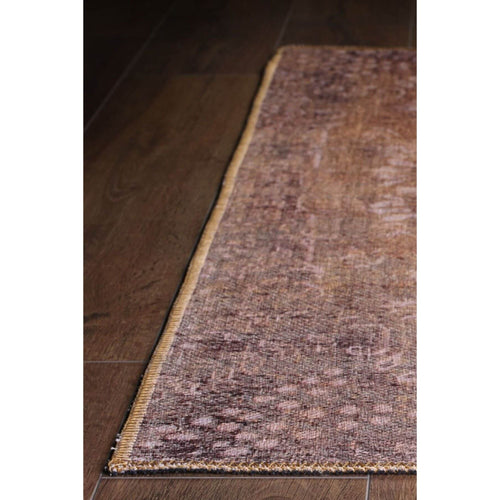 Ethnic Cotton Area Rug - Washable Non Slip Orange Decorative Floor Carpet