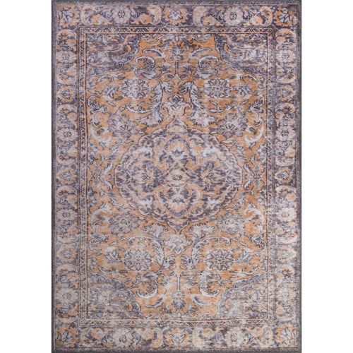 Vintage Cotton Area Rug - Washable Non Slip Brown Soft Microfiber Carpet