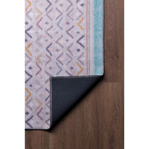 Grey Geometric Area Rug - Cotton Washable Non Slip Soft Microfiber Carpet