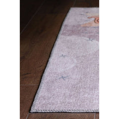Kids Digital Print Rug - Washable Non Slip Purple Microfiber Area Carpet