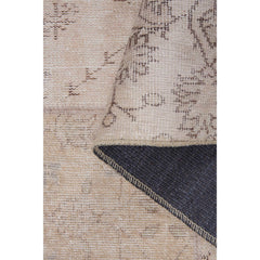 Beige Patchwork Area Rug – Washable Non Slip Cotton Floor Mat for Living Room