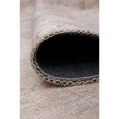 Beige Patchwork Area Rug – Washable Non Slip Cotton Floor Mat for Living Room