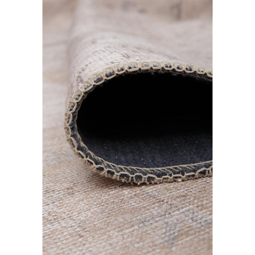 Beige Patchwork Area Rug – Washable Non Slip Cotton Floor Mat for Living Room