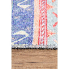 Ethnic Cotton Area Rug - Washable Non Slip Microfiber Decorative Floor Carpet