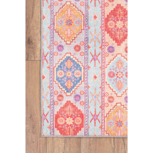 Ethnic Cotton Area Rug - Washable Non Slip Microfiber Decorative Floor Carpet