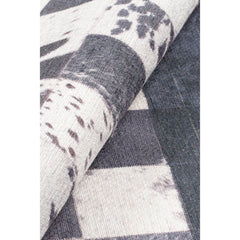 Perigueux Navy Geometric Cotton Digital Print Area Rug