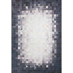 Navy Geometric Area Rug – Washable Non Slip Soft Microfiber Cotton Carpet