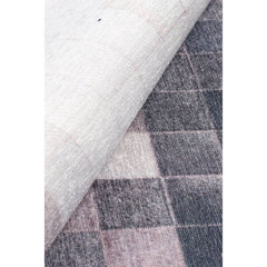 Navy Geometric Area Rug – Washable Non Slip Soft Microfiber Cotton Carpet