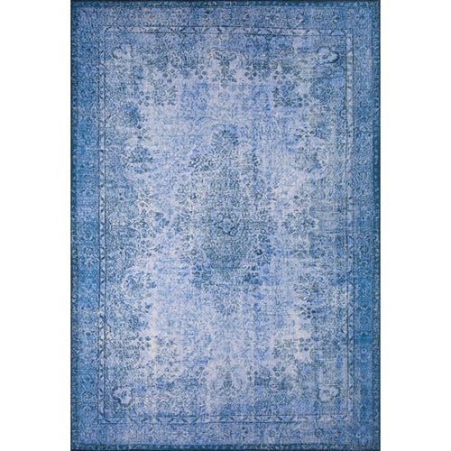 Vintage Cotton Area Rug – Navy Blue Washable Non Slip Soft Microfiber Carpet