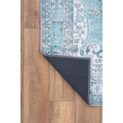 Scotteville Green Medallion Cotton Digital Print Area Rug