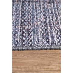 Blue Geometric Area Rug – Washable Non Slip Cotton Area Rug with Soft Microfiber