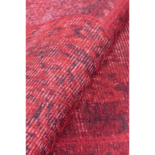 Red Patchwork Area Rug – Washable Non Slip Cotton Microfiber Carpet for Living Room