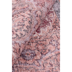 Pink Medallion Area Rug - Washable Non Slip Cotton Microfiber Carpet for Living Room