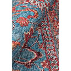 Digital Print Area Rug - Burgundy Ethnic Cotton Woven Washable Non Slip Carpet