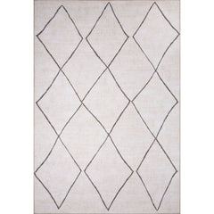 Digital Print Area Rug - Geometric Cotton Washable Non Slip Floor Covering