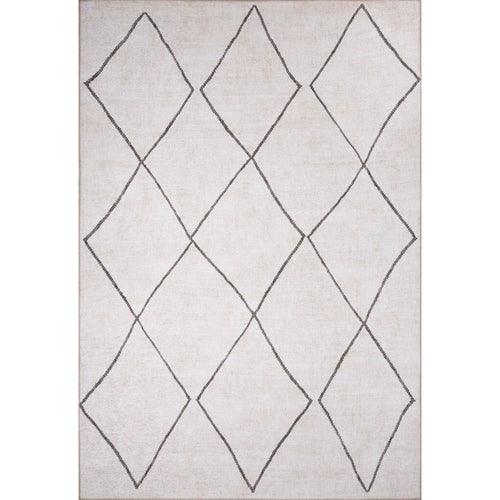 Digital Print Area Rug - Geometric Cotton Washable Non Slip Floor Covering