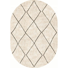 Digital Print Area Rug - Geometric Cotton Washable Non Slip Floor Covering