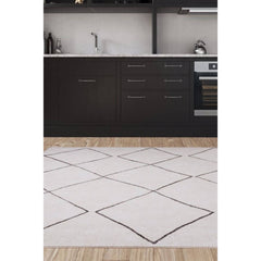 Digital Print Area Rug - Geometric Cotton Washable Non Slip Floor Covering