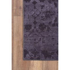 Purple Vintage Area Rug - Washable Non Slip Cotton Area Rug with Soft Microfiber