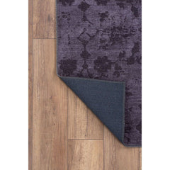 Purple Vintage Area Rug - Washable Non Slip Cotton Area Rug with Soft Microfiber