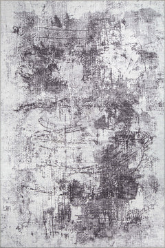 Modern Cotton Area Rug – Grey Soft Microfiber Washable Non Slip Carpet