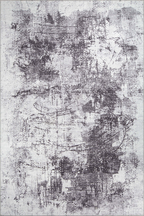 Modern Cotton Area Rug – Grey Soft Microfiber Washable Non Slip Carpet