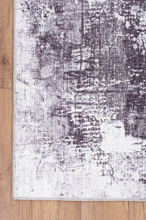 Modern Cotton Area Rug – Grey Soft Microfiber Washable Non Slip Carpet