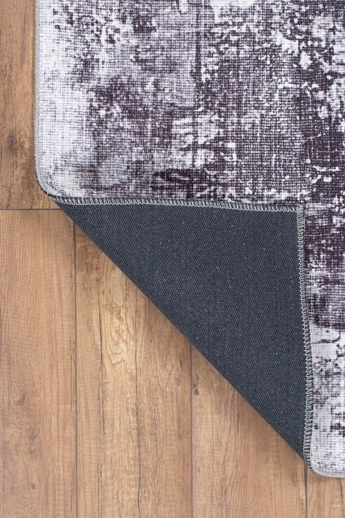 Modern Cotton Area Rug – Grey Soft Microfiber Washable Non Slip Carpet
