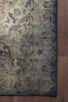 Digital Print Area Rug - Green Medallion Cotton Soft Microfiber Carpet