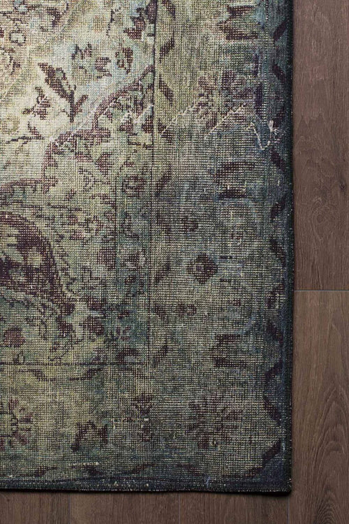 Digital Print Area Rug - Green Medallion Cotton Soft Microfiber Carpet