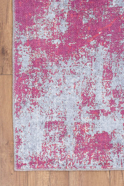 Modern Cotton Area Rug - Purple Washable Non Slip Soft Microfiber Carpet