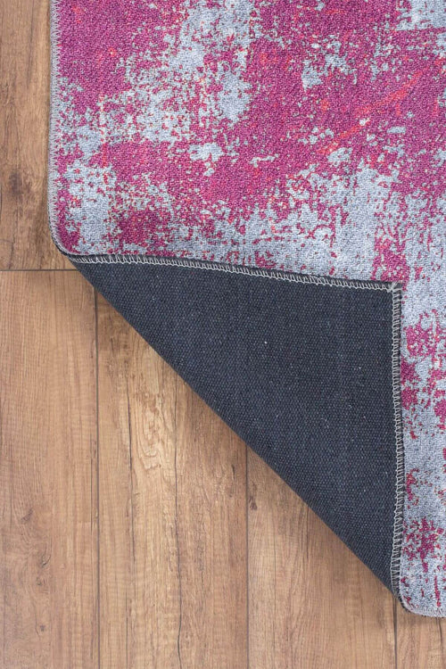 Modern Cotton Area Rug - Purple Washable Non Slip Soft Microfiber Carpet