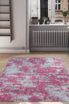 Modern Cotton Area Rug - Purple Washable Non Slip Soft Microfiber Carpet