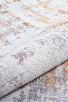 Modern Cotton Area Rug – Washable Non Slip Grey Soft Microfiber Carpet