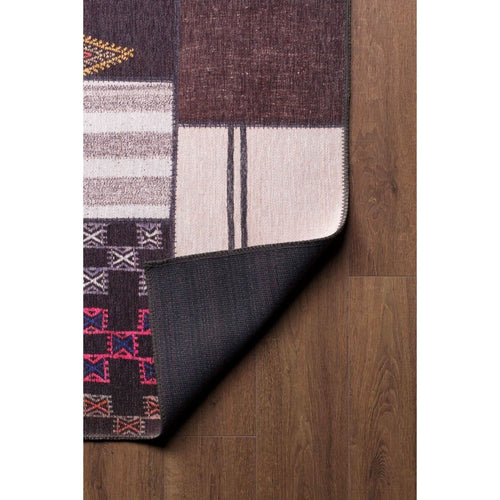 Patchwork Area Rug - Brown Cotton Washable Non Slip Soft Microfiber Carpet