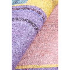 Patchwork Area Rug – Washable Non Slip Cotton Microfiber Floor Rug with Colorful Design