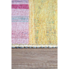 Patchwork Area Rug – Washable Non Slip Cotton Microfiber Floor Rug with Colorful Design