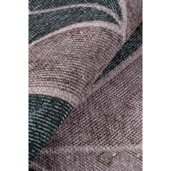 Green Geometric Area Rug – Washable Non Slip Cotton Area Rug with Soft Microfiber