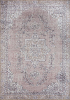 Southampton Beige Medallion Cotton Digital Print Area Rug