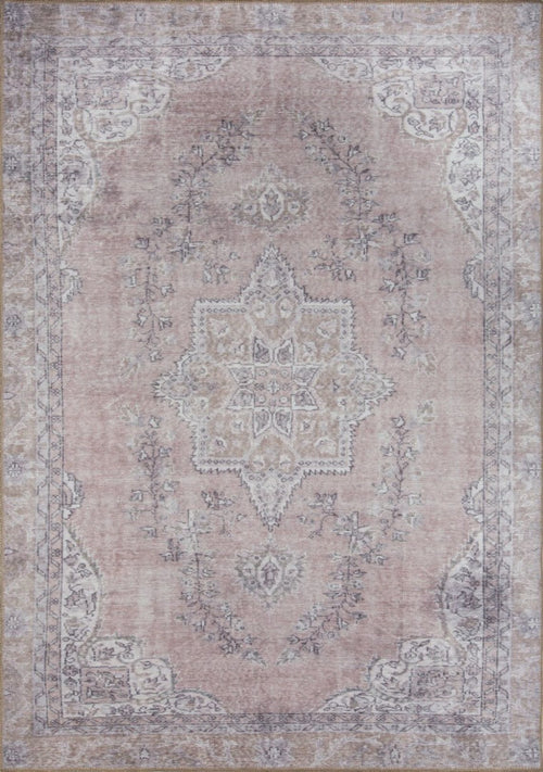 Southampton Beige Medallion Cotton Digital Print Area Rug