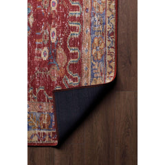 Ethnic Cotton Area Rug - Washable Non Slip Red Decorative Soft Microfiber Carpet