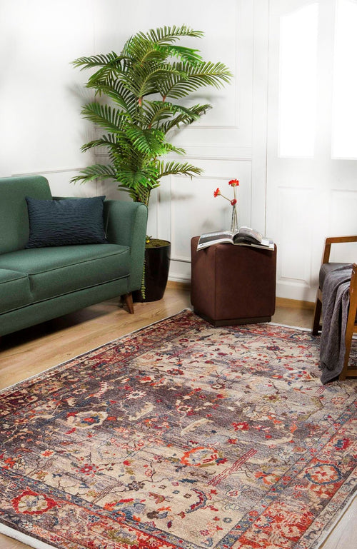 Digital Print Area Rug – Classic Brown Non Slip Antibacterial Carpet for Living Room