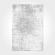 Grey Striped Area Rug – Washable Non Slip Chenille Cotton Carpet for Living Room