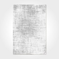 Grey Striped Area Rug – Washable Non Slip Chenille Cotton Carpet for Living Room