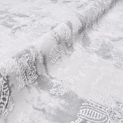 Modern Bamboo Area Rug – Grey Machine Made Rug With Soft Pile Carpet