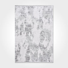 Modern Bamboo Area Rug – Grey Machine Made Rug With Soft Pile Carpet