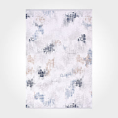 Modern Area Rug | Durable Acrylic Rug with Grey Cotton Weft & Overlocked Edge